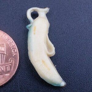 Vintage Celluloid Plastic Banana Fruit Cracker Jack Prize Charm for Bracelet